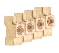 GETAJGHSD 4pcs Brass Tee Fitting for Pneumatic Components and Solenoid Valves, Compact Block Shape Design, Optimizes Air Line Layouts, Suitable for Industrial Spaces and Multipoint Control