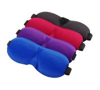 GETAJGHSD 4pcs Breathable Sleep Eye Masks with Sponge and Polyester Cloth Material, Prevents Moving or Falling, Comfortable Black Sleeping Eyeshade Mask for Outdoor and Camping