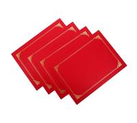 GETAJGHSD 4pcs Certificate Protector Covers Red Paper Award Holders Document Shells for Diplomas Graduation Reports and Important Certificates