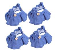 GETAJGHSD 4pcs Cloth Overalls Skirt Dress for Dolls Fabric Cute Doll Clothes Outfits for Creative Play and Themed Displays Easy to Wear Cosplay Accessories