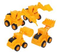 GETAJGHSD 4pcs Construction Vehicle Set Realistic Simulation Front End Loader Dump Sturdy Cartoon Engineering Trucks for Fun