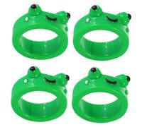 GETAJGHSD 4pcs Cute Cartoon Frog Resin Rings for Animal Finger Jewelry Lightweight Skin Friendly for Birthdays Halloween and Daily Wear