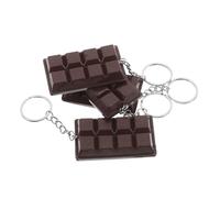 GETAJGHSD 4pcs Cute Chocolate Keychain Accessories Kawaii Pendant Keychains for Bags Backpacks Lifelike Design for Couples and Novelty Decor Soft Soothing Texture