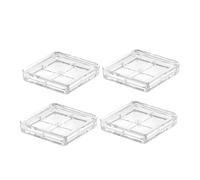 GETAJGHSD 4pcs Empty Eyeshadow Makeup Palette with Four Compartments, Portable Pet Refillable Compact Case for DIY Palette Creation, for Parties and Dates
