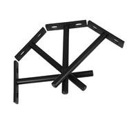 GETAJGHSD 4pcs Heavy Duty Floating Shelf Brackets, Industrial Black Coated Iron Supports, Minimalist and Modern Design, 14.5x7x2.5cm, for Home Organization and DIY Projects
