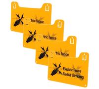 GETAJGHSD 4pcs High Voltage Warning Signs for Electric Fence Eye Catching Caution Labels for Farm Home Safety Easy to Install Highly Visible Precautionary Notices