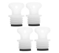 GETAJGHSD 4pcs Hot Water Bottle Caps Portable Stoppers Rubber Seal Stopper Simple Appearance Design White Small Caps for Hot Bag for Home Use