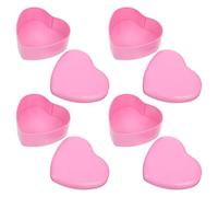GETAJGHSD 4Pcs Large Pink Heart-Shaped Tinplate Candy Boxes, Multipurpose Storage Container for Sweets, Chocolates, Cookies, and Biscuits, Suitable for Gift Wrapping and Party Treats