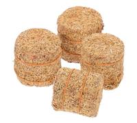 GETAJGHSD 4pcs Miniature Hay Bales for Farm Toys Craft Projects Straw Hay Bales Decorative