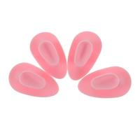 GETAJGHSD 4pcs Pink Silicone Face Scrubber Gloves for Women with Different Sizes and Density of Salient Points, Soft Manual Facial Cleansing Brush for Exfoliating and Deep Face Cleaning