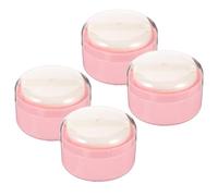 GETAJGHSD 4pcs Powder Puff and Container Set for Body Powder, Easy to Operate with One Hand, Made of Synthetic Sponge and Plastic, for Travel and Humid Hot Summer Use