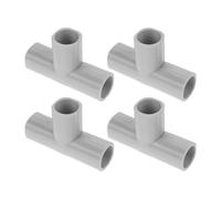 GETAJGHSD 4Pcs PVC Pipe Fittings Corner Elbow Connector 3-Way Tee Joint 90 Degree Furniture Grade Pipe Connectors for Safety Playpen Indoor Fence Accessories