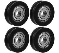 GETAJGHSD 4pcs Sliding Gate Hardware Bearing Pulley Wheel with Pom Material and Stable Structure for Track Doors and Windows Replacement in Daily Life