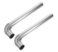 GETAJGHSD 4pcs Stainless Steel Stove Pipes with Thickened Design, Easy Installation and Sturdy Construction, Suitable for Fireplaces and Boilers in Household Settings for Efficient Home