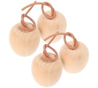 GETAJGHSD 4pcs Unpainted Wooden Apples for Crafts DIY Coloring Apple Decorations Fake Fruit Ornaments