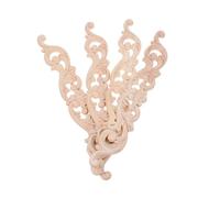 GETAJGHSD 4pcs Wood Carved Appliques Onlays Set Unpainted Vintage European Decorative Corner Decals for Wall Door Cabinet Dresser Mantel Artistic Embossed Wood Ornaments