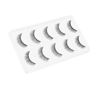 GETAJGHSD 5 Pairs Dense False Eyelashes Ultra Thin Fiber Natural Look Lashes Can Be Curled for Party and Daily Life Black Eyelash Extension Set