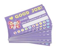 GETAJGHSD 50 Sheets Behavior Punch Cards for Classroom Students Motivational Incentive Cards for Positive Behavior Homework Participation Tracking Fairness Reward Tool for Teachers