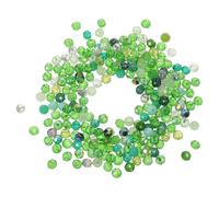 GETAJGHSD 500pcs Green Glass Beads for Jewelry Making with High Transparency and Decorative Shine, Round Shape for Necklace Crafting and DIY Bracelet Projects