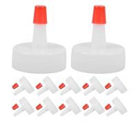 GETAJGHSD 50pcs Bottle Screw Caps Replacement Lids White Pp Efficient Dispensing Easy Identification for Mineral Water and Condiment Bottles