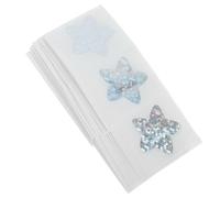 GETAJGHSD 50pcs Breathable Blue Star Shaped Adhesive Bandages Made of PVC with Glitter Effect, Lightweight Care Stickers Providing Airflow for Body Wound Protection, Suitable for Teens