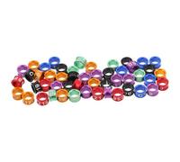 GETAJGHSD 50Pcs Colorful Closed Bird Leg Bands for Parrots Cockatiels Lovebirds Chicks Doves Secure Identification Rings for Breeding Farms and Home Birdkeeping