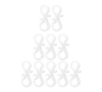 GETAJGHSD 50pcs S Shape Decorative Hanging Hooks, White Plastic | Tool Free Installation, Quick Light Hanging, Secure Ornament Hold for Branches and Gutter Use