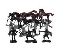 GETAJGHSD 52pcs Miniature People Figures Set Realistic Knight Horse Models for Tabletop Scenarios Soldiers for DIY Miniature Scenes for Fantasy Medieval Themes