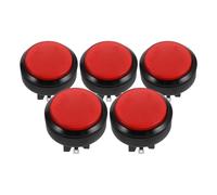GETAJGHSD 5pcs 60mm Game Show Buzzer Arcade Start Button with Brilliant Illumination and Crisp Feedback, Plastic Metal Material, round Flat Surface for Home Arcade Projects and Upgrades