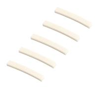 GETAJGHSD 5pcs Curved Bone Guitar Nuts 4x0.63x0.34cm for Electric Bass Guitar Replacement Accessories Suitable for Acoustic Electric String Instruments