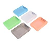 GETAJGHSD 5pcs Hard Disk Drive Case with Plastic Shell Portable Hard Drive Protector Storage Box with Label Marking Drop Resistant Snap Lock Design Mixed Colors for Digital Random Color
