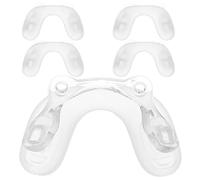 GETAJGHSD 5pcs Soft Silicone Universal Eyeglass Nose Pads for Screw-in Double-hole Non-slip Spectacle Nose Bridge Cushions Matte Finish for Glasses