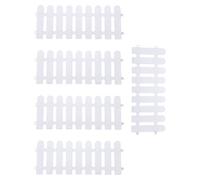 GETAJGHSD 5pcs White Plastic Garden Picket Fence Lawn Protective Fence Panels 50cm X 20cm Reinforced Patio Edging for Outdoor Garden and Landscape Decoration