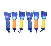 GETAJGHSD 6 Pcs Finger Rockets Fun Rocket Shape Launch for Soft and Safe Flying Finger Playthings for Stress Relief and Outdoor Activities Random Colors with LED Light Random Color