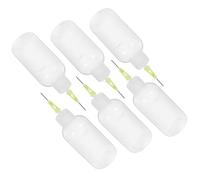 GETAJGHSD 6 Pcs Needle Tip Applicator Bottle Plastic 50ml Glue Squeeze Bottle for Ink DIY Projects Accurate Glue Flow Control