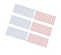 GETAJGHSD 6 Sheets Mm PVC Battery Polarity Stickers Set Red Positive and Blue Negative Labels, Self-Adhesive Round Stickers for Electrical Engineering Projects and Industrial Settings,