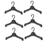 GETAJGHSD 60pcs Mini Plastic Doll Hangers for Doll Clothes Display Mini House Coat Rack Accessories Black