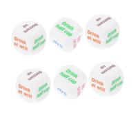 GETAJGHSD 6pcs Acrylic Drinking Dice Game Fun Party Accessory for Bachelorette Parties Bars Ktv Unique Tricky Dice for Family Friends Gatherings
