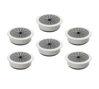 GETAJGHSD 6pcs Desk Grommet Cable Hole Cover Wire Organizer for Computer Desks and Home, Easy to Install, Wear-resistant Abs Plastic Rubber Material, White