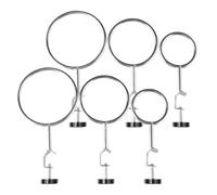 GETAJGHSD 6pcs Iron Experiment Stand Table Clamp Stand Flask Silver Versatile Lab Support Rings for Research Institutions and Teaching Labs
