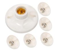 GETAJGHSD 6pcs Lamp Base Replacement Sockets Versatile Light Bulb Holders for Home Office Refractory Design for Use Compatible with Bulbs