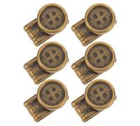 GETAJGHSD 6Pcs Metal Adjustable Suspenders Buttons in Bronze with Movable Clip-On Ends for Men’S Pants, Jeans and Hats, Quick Detach No Sew Brace Clips for Easy Cleaning