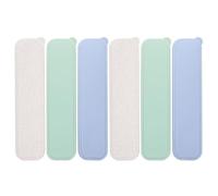 GETAJGHSD 6pcs Plastic Makeup Brush Case Lid Slim Pencil Case Portable Lightweight Large Capacity Storage Box for Pens and Cosmetics Travel Makeup Brush Holder Organizer
