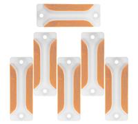 GETAJGHSD 6Pcs Rectangular Double-Sided Yellow Reflective Markers for Driveways and Roadside Posts, High Visibility Acrylic Pavement Reflectors for Traffic Safety and Crossing Guidance