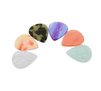 GETAJGHSD 6pcs Resin Guitar Picks Lightweight Acoustic Electric Bass Plectrums with Smooth Finish for Fast Strumming and Precise Playing Vibrant Colors for Easy Identification