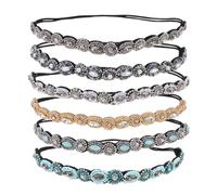 GETAJGHSD 6pcs Rhinestone Set Hair Accessories with Cloth Material for Women, Elegant Elastic Headbands Designed to Create Beautiful Hairstyles, Party Hair Bands for Unique Styling