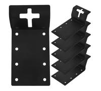 GETAJGHSD 6pcs T-Post Mounting Bracket Set for Fence and Sign Support, Sturdy Aluminum Vertical Post Brackets with Wear-Resistant Finish, for Fencing Projects and Garages