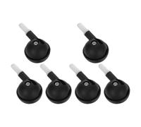 GETAJGHSD 6Pcs Walker Wheels Replacement Set, Black Plastic Silent Swivel Casters for Stroller, Detachable Universal Front and Back Wheels for Trolley and Walker