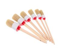 GETAJGHSD 6Pcs Wooden Handle Paint Brushes for Oil Paint Varnish Stain Application Flexible Bristles Comfortable Grip for Home Decorating and Cleaning Tasks
