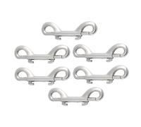 GETAJGHSD 6pcs Zinc Alloy Double-Ended Dog Leash Snap Hooks with Secure Closure and Smooth Surface, Suitable for Ropes and Tie-Down Straps, for Outdoor and Indoor Use